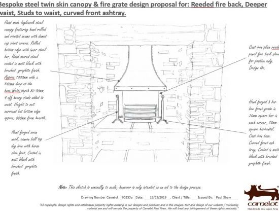 Design Sketch Ignlenook fireplace