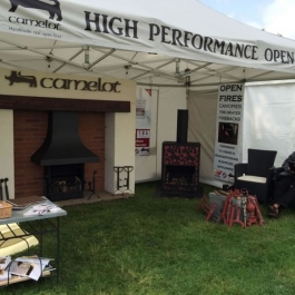 Ou open dfires stand at Moreton Contry show, Cotswolds.