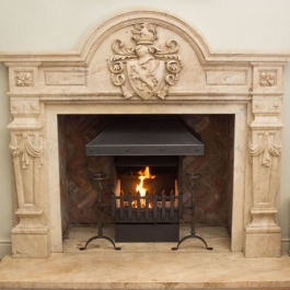 Grand Hand Forged Open Fire in Regal Fireplace