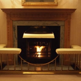 Grand Fireplace with Handmade Open Fire