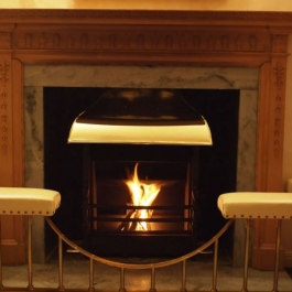 Grand Fireplace with Handmade Open Fire 2