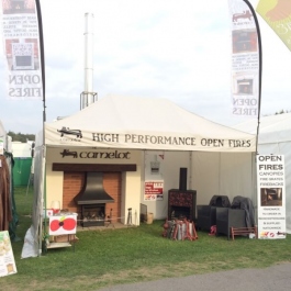 Woodburning open fires stand at Cotswold Show