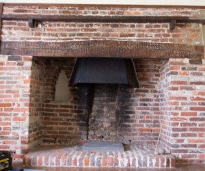 Original inglenook fireplace - BEFORE