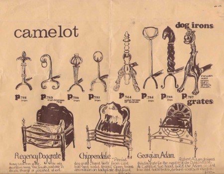 Camelot dog and grate leaflet.