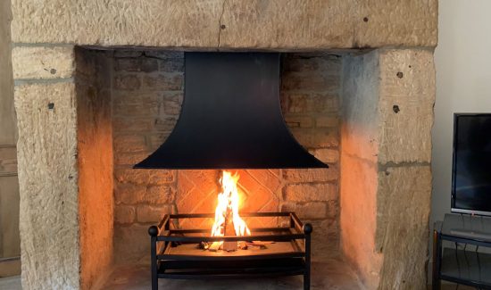 Cottage steel canopy and fire basket