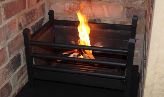 Simple three bar fire basket