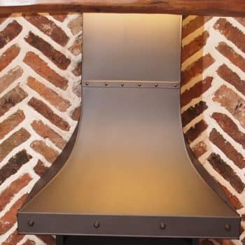 Steel inglenook fireplace with Swage line detailing