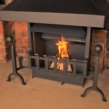 Anniversary edition inglenook canopy and open fire thermovent